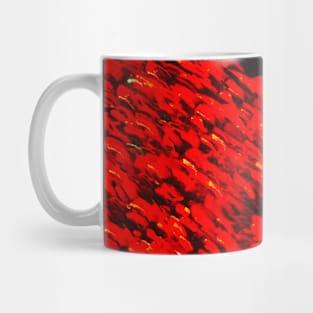 Fire - Red and Black Abstract Design Mug